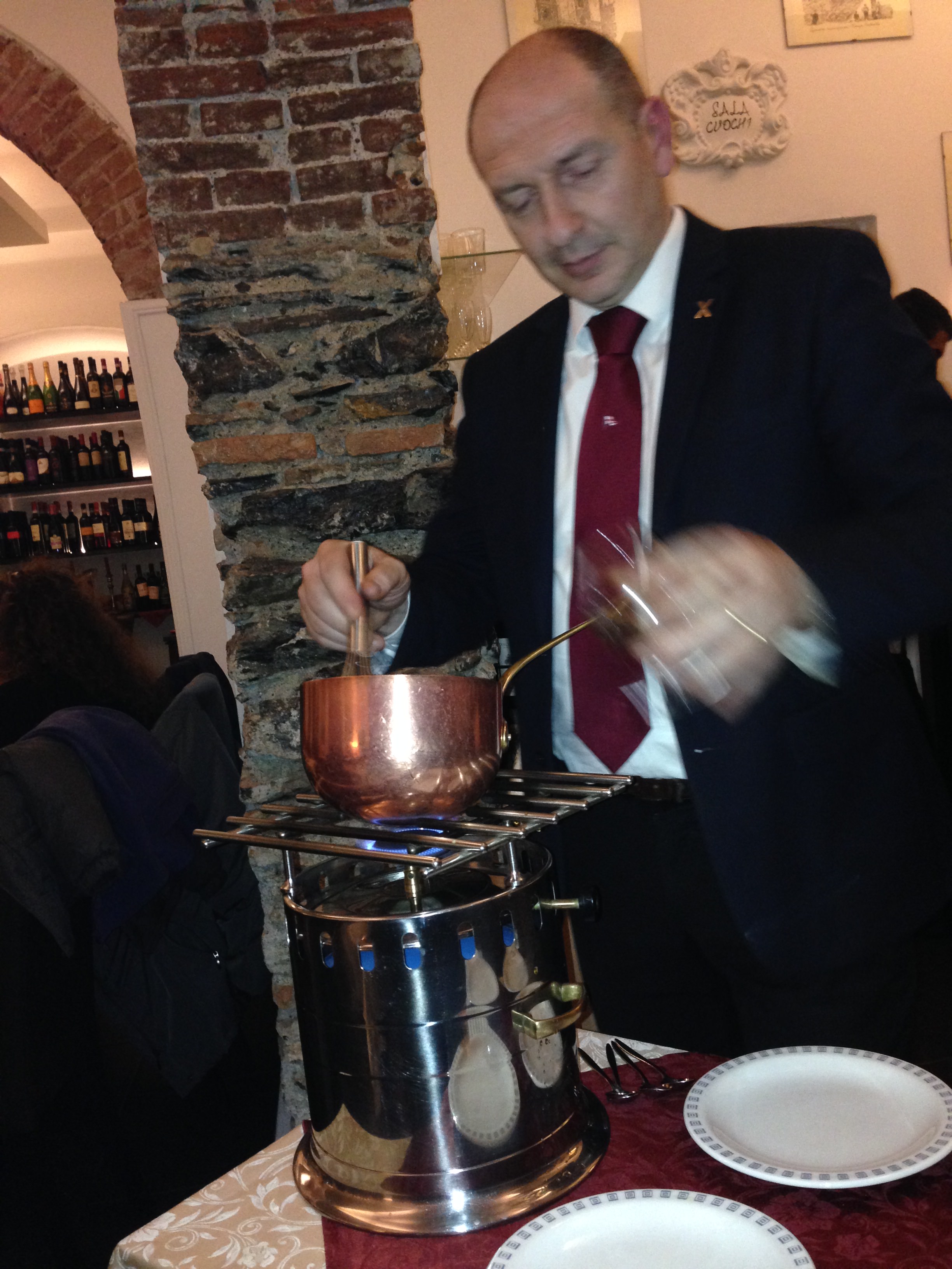 A la Botte flambè in Sala con Andrea