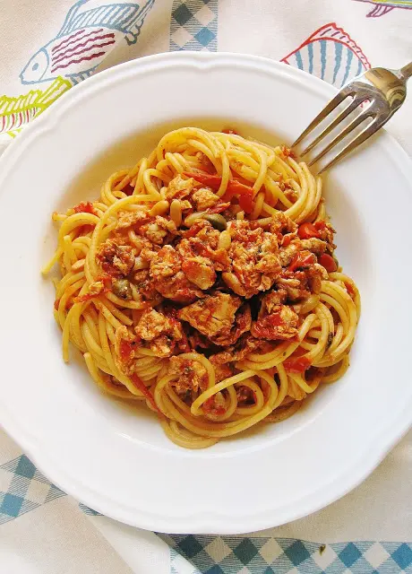 spaghetti al sugo di palamita